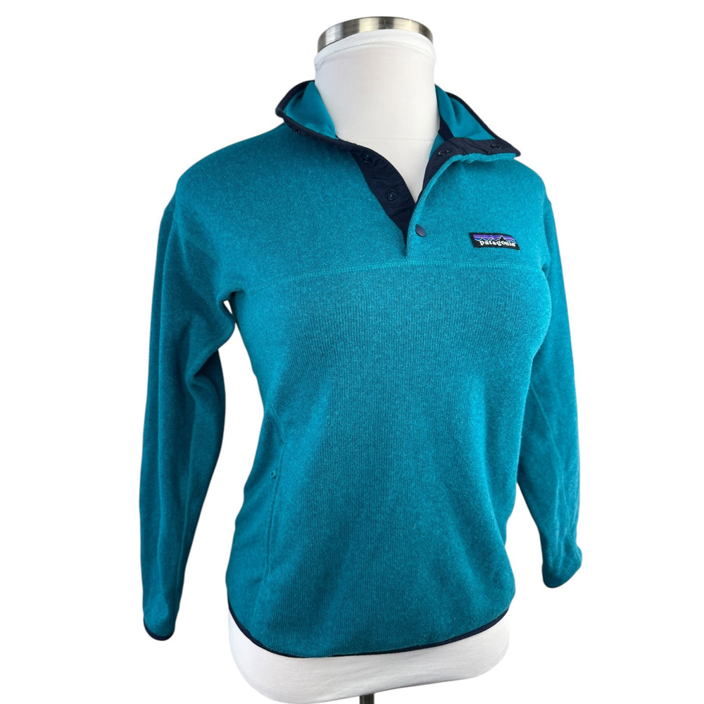 Patagonia Women's Lightweight Better Sweater Marsupial Pullover 1/4 Blue Small - Picture 11 of 11